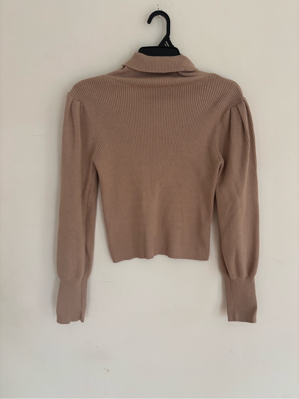 Forever 21 Ribbed Mock Neck Brown Sweater Size L